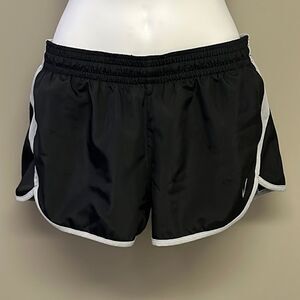 Nike Women’s Black/Gray Athletic Shorts with Built-in Drawstring Shorts- Medium